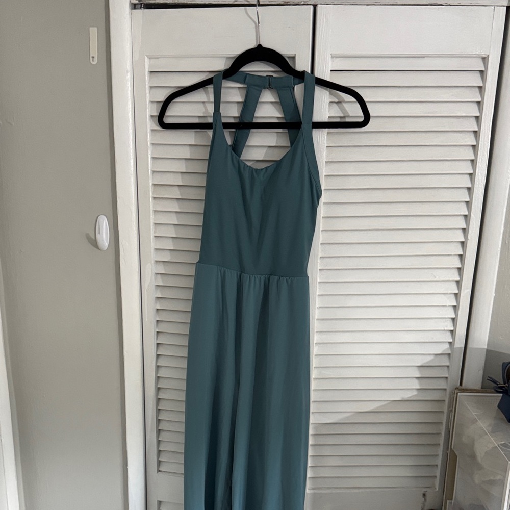 Elegant Teal Sleeveless jumpsuit